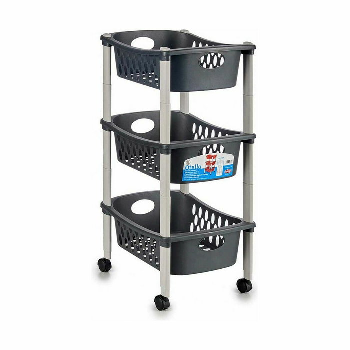 Carrito Verdulero Stefanplast Blanco Antracita Plástico 40 x 29,5 x 68,5 cm (44 Unidades) Carrito Verdulero Stefanplast Blanco Antracita Plástico 40 x 29,5 x 68,5 cm (44 Unidades)