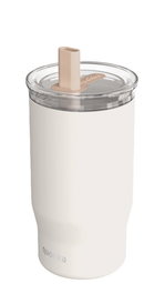 QUOKKA Taza Termo 720ml Acero Inoxidable con Pajita Mist Ivory - Térmico para Bebidas