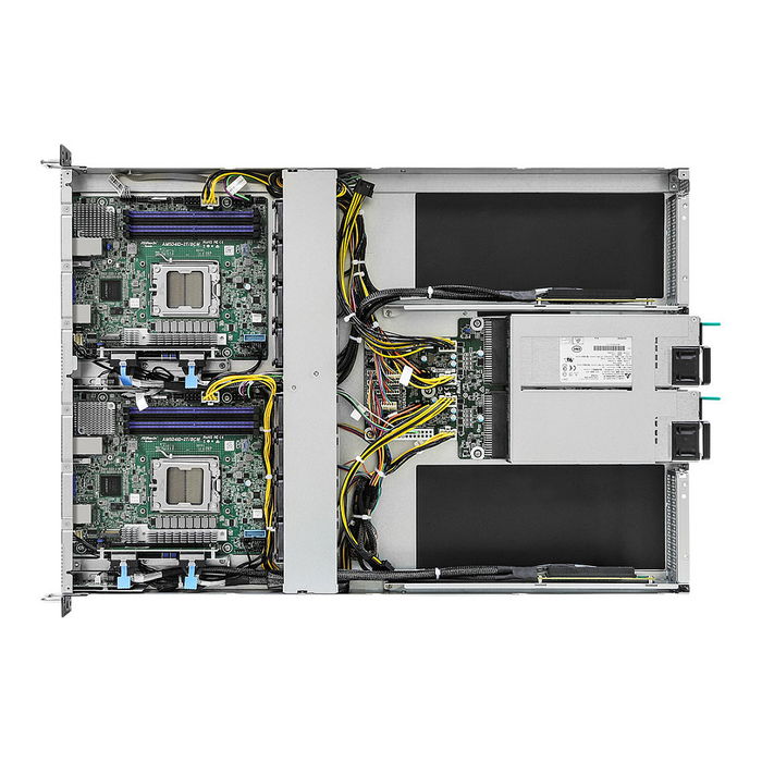 ASRock Servidor Barebone 1U Single Socket AM5 1U2N2G-AM5/2T - Chasis Rack 1U, Fuente 1600W, DDR5 hasta 48GB, 2x 10GbE