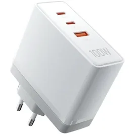 Vention FEGW0-EU Cargador de Pared 100W con 2 Puertos USB Tipo-C y 1 Puerto USB, Quick Charge 3.0 y USB Power Delivery 3.0, Blanco