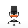 PIQUERAS Y CRESPO Silla de oficina Bormate, mecanismo Asincro, Naranja y Negro