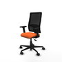 PIQUERAS Y CRESPO Silla de oficina Bormate, mecanismo Asincro, Naranja y Negro