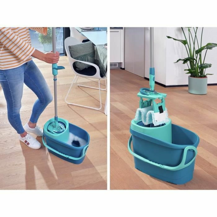 Leifheit Clean Twist M Ergo Set de limpieza para suelos con fregona de 33 cm y cubo de 6 litros Leifheit Clean Twist M Ergo Set de limpieza para suelos con fregona de 33 cm y cubo de 6 litros
