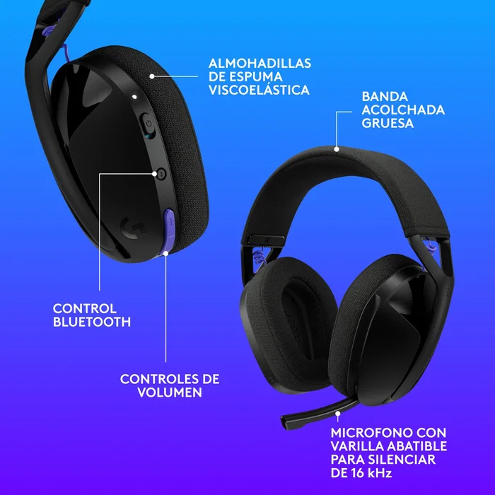 Logitech G G321 LIGHTSPEED Auriculares Inalámbricos Negro