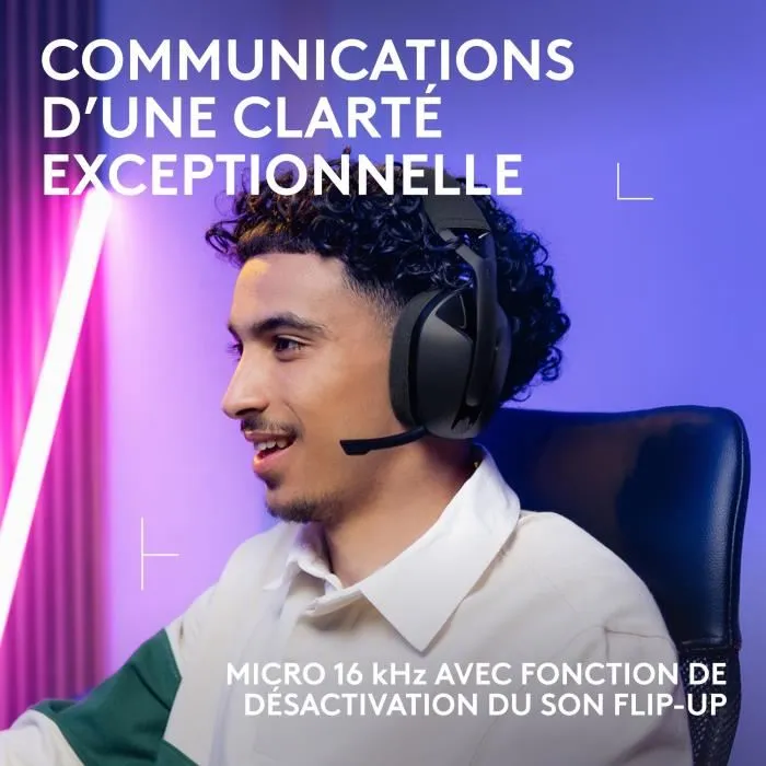 Logitech Auriculares Gaming G321 Inalámbricos con Micrófono LIGHTSPEED y Bluetooth, Negro