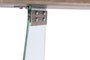 DKD Home Decor Consola Gris Claro Transparente Cristal y MDF 120 x 40 x 76 cm