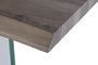 DKD Home Decor Consola Gris Claro Transparente Cristal y MDF 120 x 40 x 76 cm
