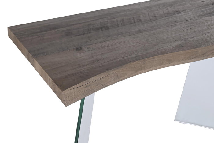 DKD Home Decor Consola Gris Claro Transparente Cristal y MDF 120 x 40 x 76 cm DKD Home Decor Consola Gris Claro Transparente Cristal y MDF 120 x 40 x 76 cm
