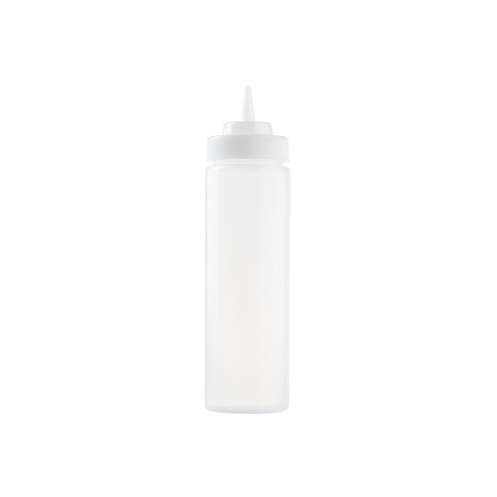 TABLECRAFT - 12463C-12/6 - Pack de 6 unidades - Botella exprimible con boca de 63 mm 710 ml - 7 x 7 x 26 cm - Blanco translúcido TABLECRAFT - 12463C-12/6 - Pack de 6 unidades - Botella exprimible con boca de 63 mm 710 ml - 7 x 7 x 26 cm - Blanco translúcido