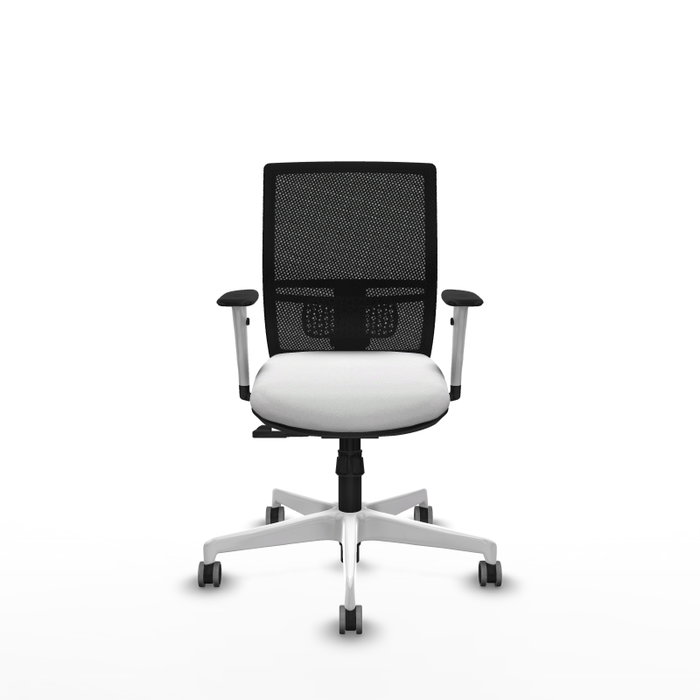 PIQUERAS Y CRESPO Silla de oficina Yunquera con mecanismo Sincro, Blanco y Negro PIQUERAS Y CRESPO Silla de oficina Yunquera con mecanismo Sincro, Blanco y Negro
