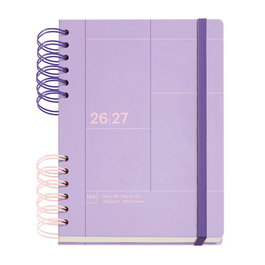Agenda Escolar (2026-27) Miquelrius Back To Basics Wire-O Tapa Extra Con Goma Plus 4º 160,5X218 D/P Apais. Malva