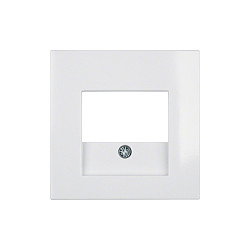 Berker 10338919 Pieza central para TAE y altavoz, plástico blanco brillante, compatible universal, 1 unidad