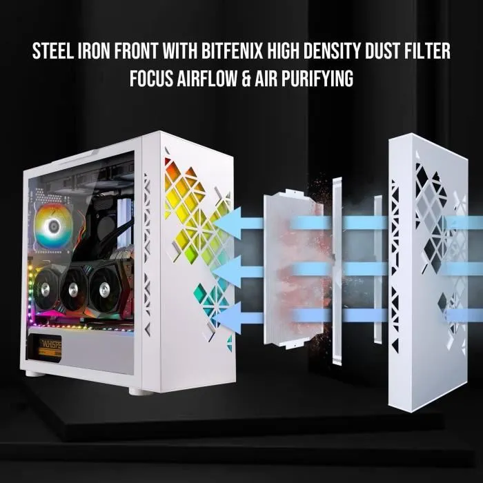 Caja Semitorre ATX BitFenix Tracery A-RGB Blanco