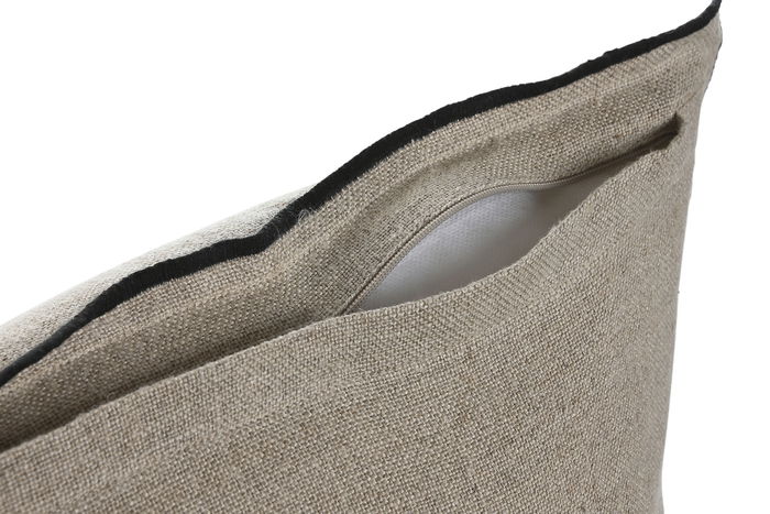 DKD Home Decor India lino 1c25 Cojín Tradicional Lino Natural 8 x 50 x 50 cm (2 Unidades)