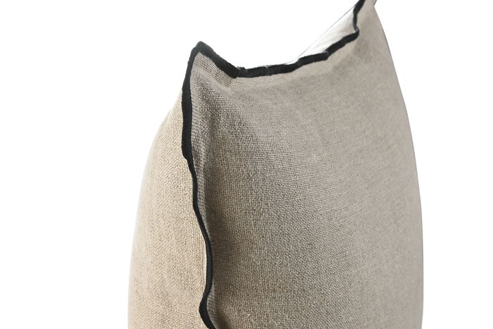 DKD Home Decor India lino 1c25 Cojín Tradicional Lino Natural 8 x 50 x 50 cm (2 Unidades)