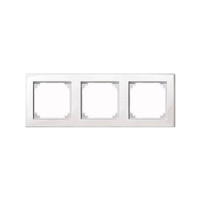 MERTEN Marco para 3 enchufes blanco 22.3 x 8.1 cm MERTEN Marco para 3 enchufes blanco 22.3 x 8.1 cm
