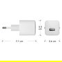 dbramante 1928 CH18EUWH7092 Cargador USB-A 18W Blanco para Enchufe EU