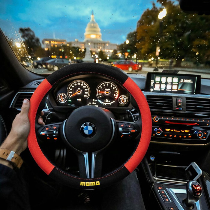Funda para Volante MOMO MOMLSWC0EAMRB Ø 38-39 cm
