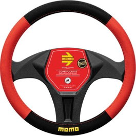 Momo Funda de Volante Easy Microfibra Rojo-Negro 38-39cm