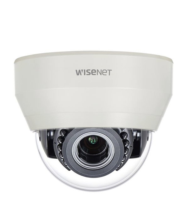 Hanwha Cámara AHD Minidomo Wisenet 4MP con Visión Nocturna IR20 y Lente Varifocal 3.2-10mm para Interior Hanwha Cámara AHD Minidomo Wisenet 4MP con Visión Nocturna IR20 y Lente Varifocal 3.2-10mm para Interior