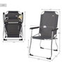 Aktive Camping Silla plegable de aluminio gris antracita
