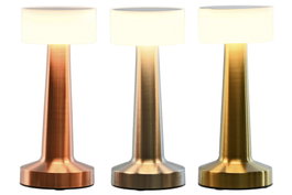 DKD Home Decor Lámpara de sobremesa LED de metal con control táctil (Pack de 3)