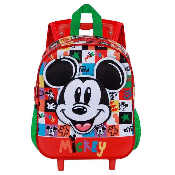 Karactermania Mochila 3D Mickey Mouse Mood con Ruedas Pequeña Infantil 26 x 13 x 34 cm