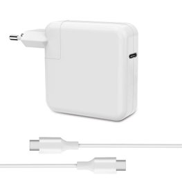 CoreParts Cargador USB-C para Apple MacBook 87W, Blanco