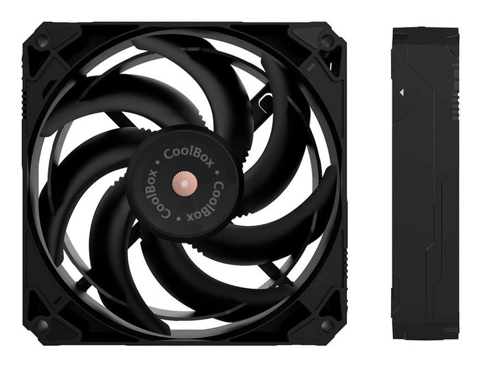 Coolbox V12 Black Ventilador de caja 120 mm PWM Negro