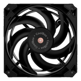 Coolbox V12 Black Ventilador de caja 120 mm PWM Negro