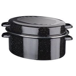 GSW Cr Oval Cocotera 42Cm Acero Esmaltado Resistente Al Horno Apta Para Todo Tipo De Cocinas