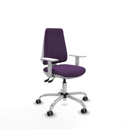 PIQUERAS Y CRESPO Silla de oficina Elche, Mecanismo Asincro, Morado