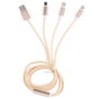 Be Mix Cable Usb 3 En 1 Micro Usb, Tipo C, Iluminación 1.2m Tela Trenzada Compatible iPhone, iPad