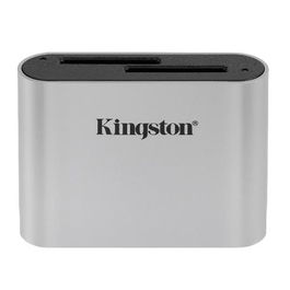 Kingston Workflow Lector de Tarjetas SD USB-C Externo, USB 3.0 Tipo C, Compatible con Tarjetas Secure Digital, Gris