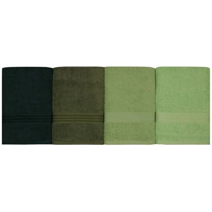 Juego de 4 Toallas de Baño, 70 x 140 cm, Verde, HOB8681181534267 Juego de 4 Toallas de Baño, 70 x 140 cm, Verde, HOB8681181534267