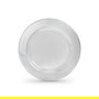 Algon Set 6 Platos Transparentes de Plástico (PS) de 19 cm (24 Unidades)