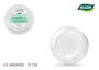 Algon Set 6 Platos Transparentes de Plástico (PS) de 19 cm (24 Unidades)