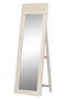 DKD Home Decor Espejo de Vestidor Mango y Ratán Blanco Roto
