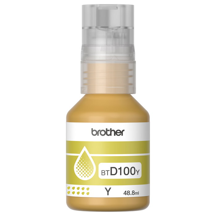 Brother BTD100Y Tinta de Recarga Amarilla de 48,8 ml