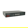 ROLINE Switch PoE Fast Ethernet de 8 Puertos (8x PoE 130W, 10/100 Mbit/s, Montaje 19 Pulgadas, Negro)