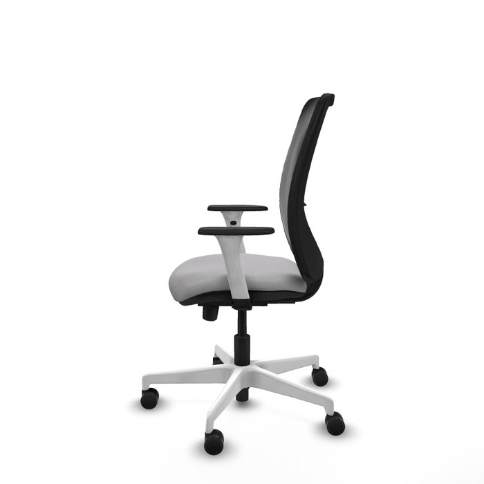 PIQUERAS Y CRESPO Silla de oficina Zulema con mecanismo Sincro/Traslack, Gris claro y Negro