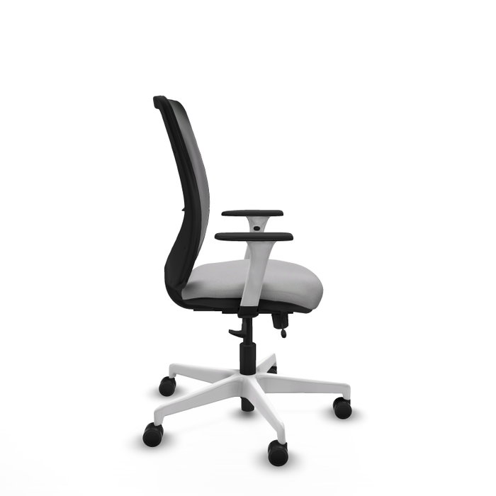 PIQUERAS Y CRESPO Silla de oficina Zulema con mecanismo Sincro/Traslack, Gris claro y Negro