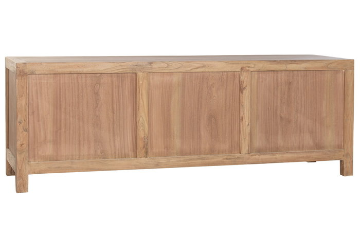DKD Home Decor Mueble TV Balines Natural 160x40x55.5 cm con 4 Puertas y 2 Cajones