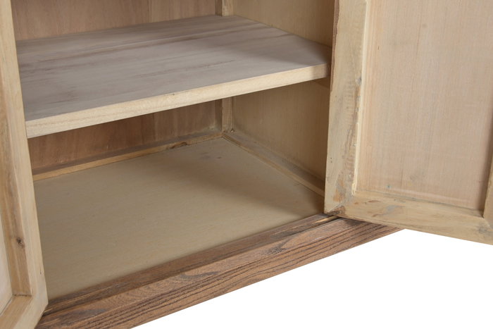 DKD Home Decor Mueble TV Balines Natural 160x40x55.5 cm con 4 Puertas y 2 Cajones