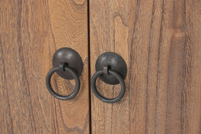 DKD Home Decor Mueble TV Balines Natural 160x40x55.5 cm con 4 Puertas y 2 Cajones