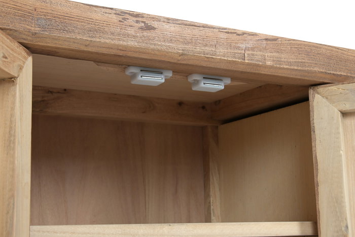 DKD Home Decor Mueble TV Balines Natural 160x40x55.5 cm con 4 Puertas y 2 Cajones