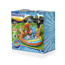 Bestway Piscina Hinchable Parque de Juegos Volcan 265x265x104 cm +2 Años Jardin 53069