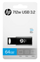 HP 712w Unidad Flash USB 64 GB USB Tipo A 3.2 Gen 1 Negro
