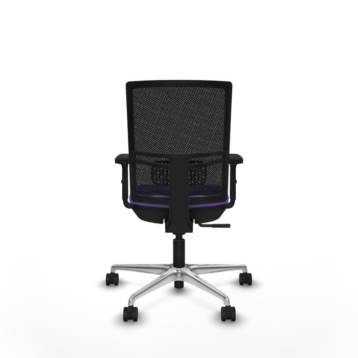 PIQUERAS Y CRESPO Silla de oficina Yunquera Lila con respaldo de malla Negro