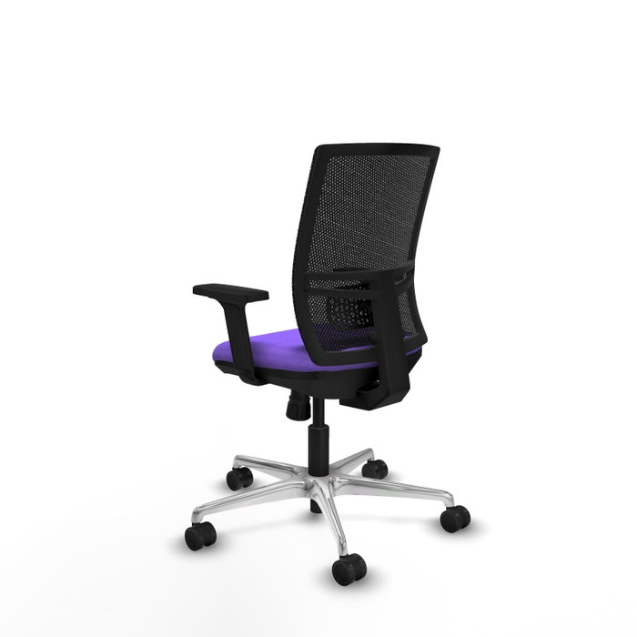 PIQUERAS Y CRESPO Silla de oficina Yunquera Lila con respaldo de malla Negro